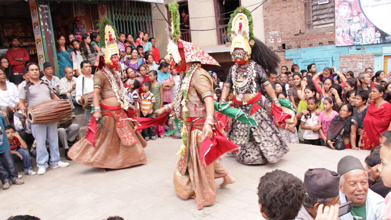 Lakhe Dance in Durbar Square  -  himaland.com